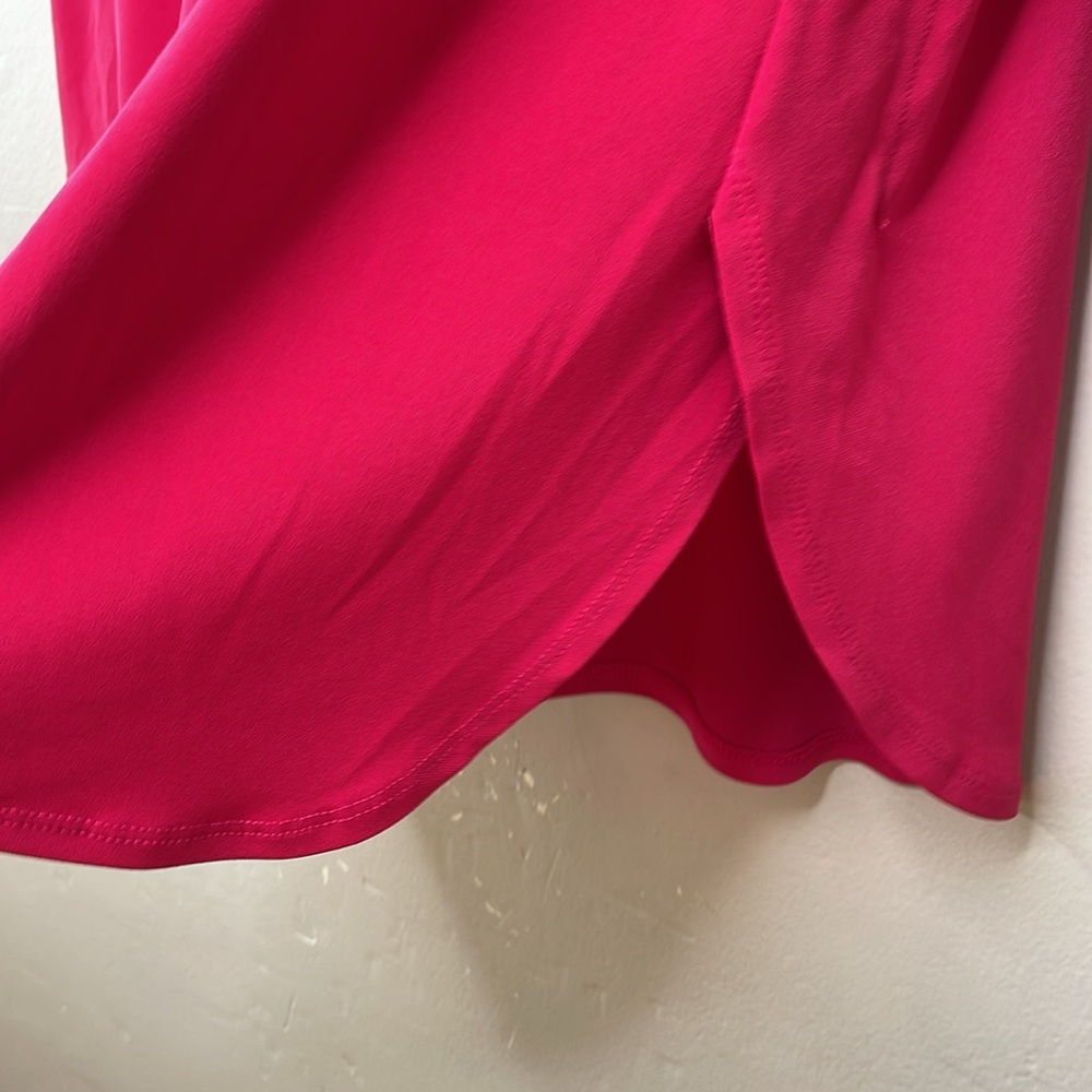 SUSAN GRAVER Modern Essentials Liquid Knit 3/4 Sleeves Tunic Fuchsia QVC Small - Picture 3 of 9
